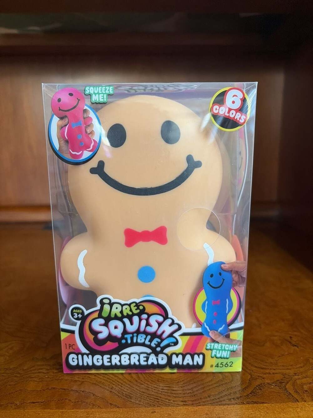 Ja-Ru Irre-Squish-Tible Gingerbread Man Squeeze Toy #4562